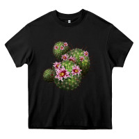 Black arizona fishhook cacti Heavy Core Tee - LillyAllenDesigns