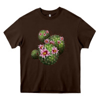 Chocolate Brown arizona fishhook cacti Heavy Core Tee - LillyAllenDesigns