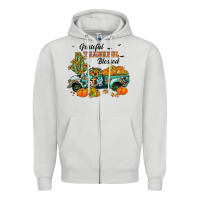 Dove Grey grateful thankful blessed Zipper Hoodie - JahusDesignShop