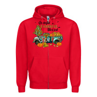 Red grateful thankful blessed Zipper Hoodie - JahusDesignShop