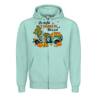 Seafoam grateful thankful blessed Zipper Hoodie - JahusDesignShop