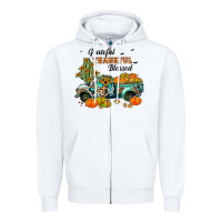 White grateful thankful blessed Zipper Hoodie - JahusDesignShop