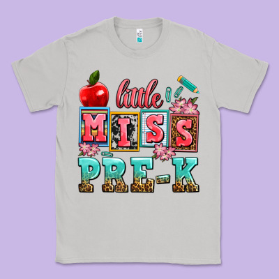Little Miss Pre K Classic Tee Designed By Adodesignshop