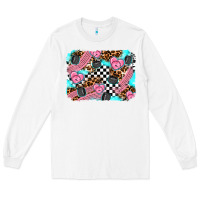 White race day background Long Sleeve Tee - AdoDesignShop