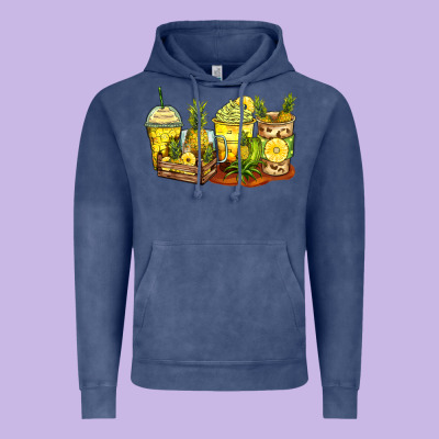 Pineapple Farm Fresh Coffee Cups Vintage Hoodie Designed By Zillion Design Studio