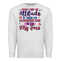 Oatmeal Heather once i get an attitude Premium Sweatshirt - MaliasSmallBusiness