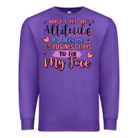Purple once i get an attitude Premium Sweatshirt - MaliasSmallBusiness