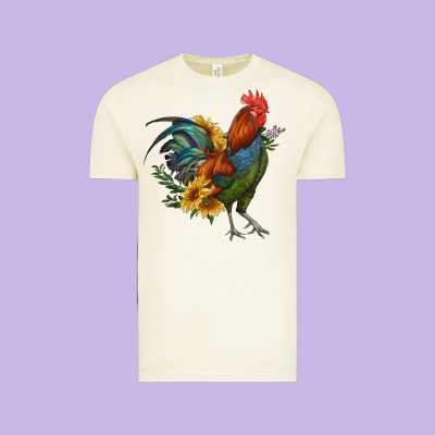 Rooster With Sunflowers Vintage Tee Designed By Ranaportraitstore