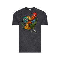 Vintage Black rooster with sunflowers Vintage Tee - RanaPortraitStore