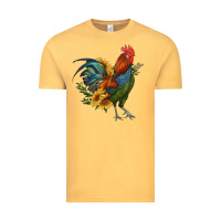 Vintage Mustard rooster with sunflowers Vintage Tee - RanaPortraitStore