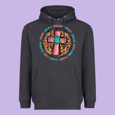Love Myself Cross Heavyweight Hoodie Designed By Maliassmallbusiness