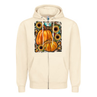 Sandshell sunflowers, pumpkin, cowhide, serape Zipper Hoodie - JahusDesignShop