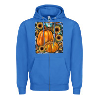 True Royal sunflowers, pumpkin, cowhide, serape Zipper Hoodie - JahusDesignShop