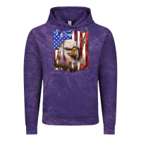 Cloud Purple usa flag with eagle head Vintage Hoodie - texasbilliewilder