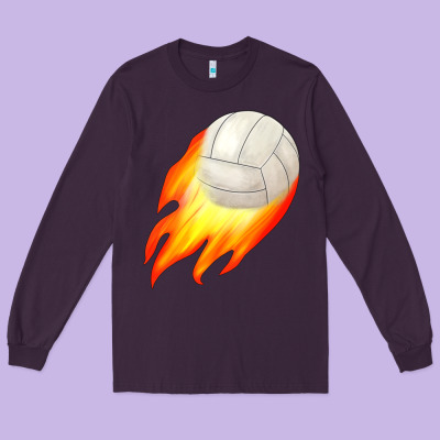 Volleyball Long Sleeve Tee Designed By Jahusdesignshop