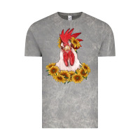 Cloud Rock rooster head with sunflowers Vintage Tee - RanaPortraitStore