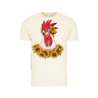 Vintage Arctic rooster head with sunflowers Vintage Tee - RanaPortraitStore
