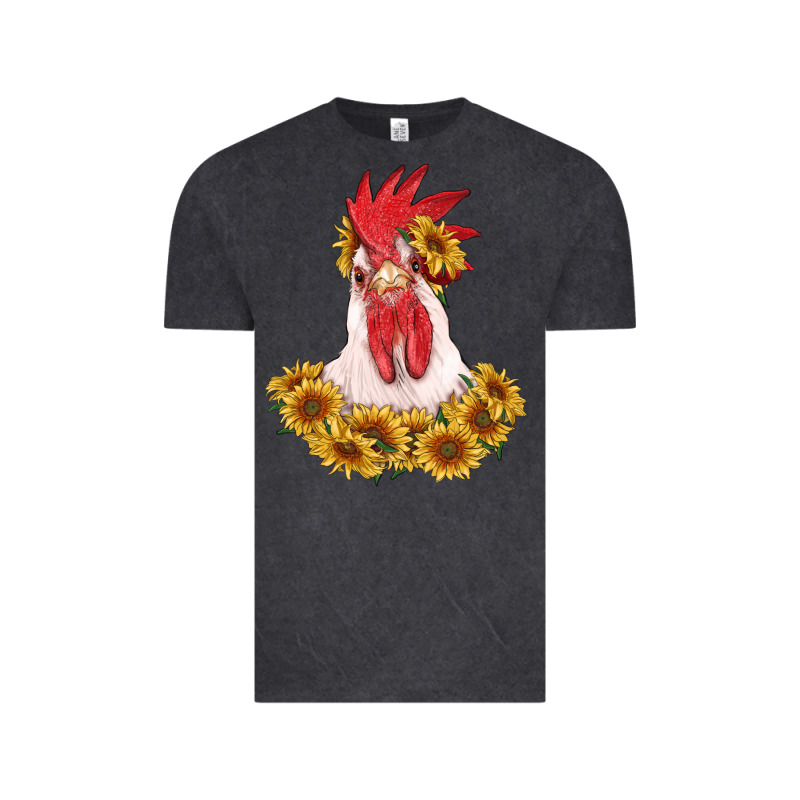 Rooster Head With Sunflowers Vintage Tee by RanaPortraitStore | Teevron
