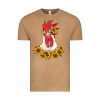 Vintage Camel rooster head with sunflowers Vintage Tee - RanaPortraitStore