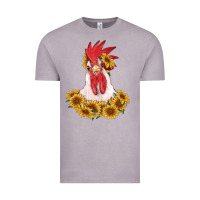 Vintage Zinc rooster head with sunflowers Vintage Tee - RanaPortraitStore
