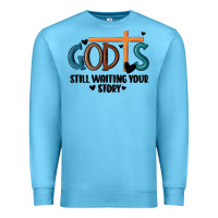 Ocean Blue god is still waiting your story Premium Sweatshirt - MaliasSmallBusiness