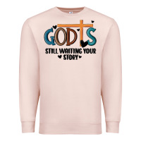 Pale Pink god is still waiting your story Premium Sweatshirt - MaliasSmallBusiness