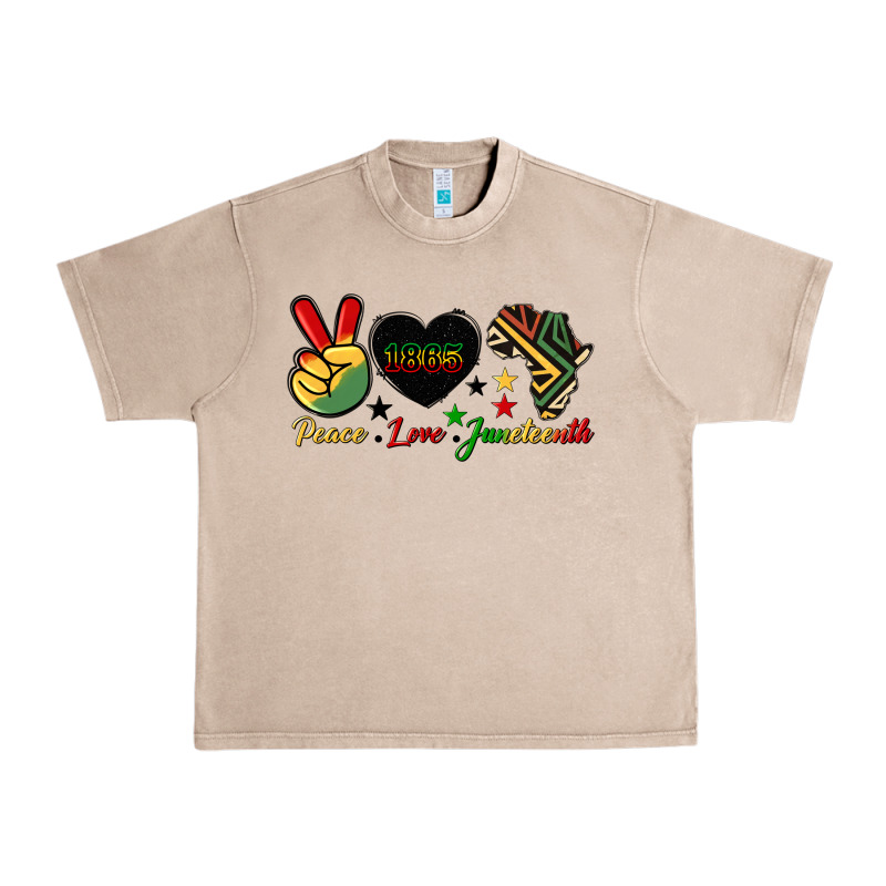 Peace Love Juneteenth 1865 Urban Heavy Tee by HRA Design Shop | Teevron