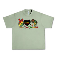 Oil Green peace love juneteenth 1865 Urban Heavy Tee - HRA Design Shop