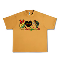 Peanut Butter peace love juneteenth 1865 Urban Heavy Tee - HRA Design Shop