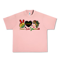 Salmon peace love juneteenth 1865 Urban Heavy Tee - HRA Design Shop