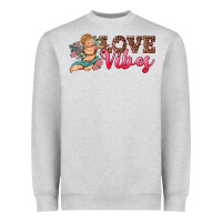 Heather Grey love vibes cupid Heavyweight Sweatshirt - RanaPortraitStore