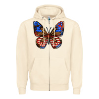 Sandshell 4th of july butterfly Zipper Hoodie - BundleAndBundleShop