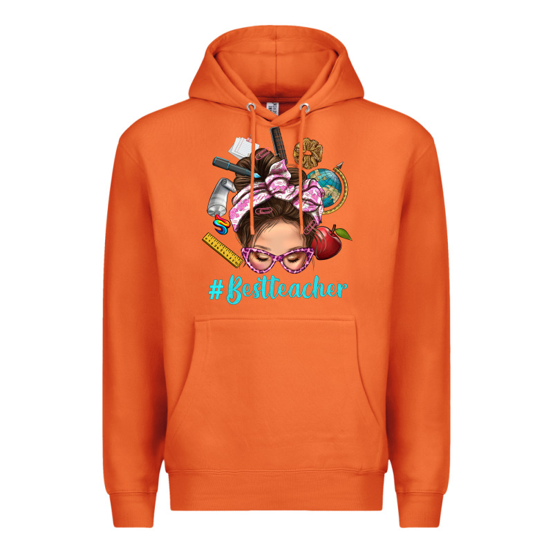 Best Teacher Messy Bun Bbs Premium Hoodie by BundleAndBundleShop | Teevron