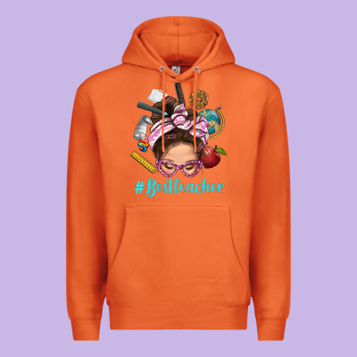 Best Teacher Messy Bun Bbs Premium Hoodie Designed By Bundleandbundleshop