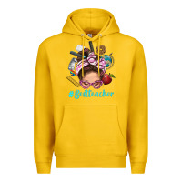 Lemon Best Teacher Messy Bun Bbs Premium Hoodie - BundleAndBundleShop