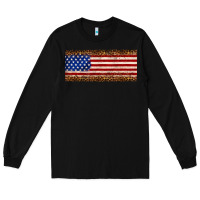 Black usa flag leopard Long Sleeve Tee - JahusDesignShop