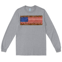 Heather Grey usa flag leopard Long Sleeve Tee - JahusDesignShop