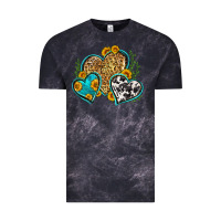 Cloud Black leopard cowhide hearts Vintage Tee - Zillion Design Studio