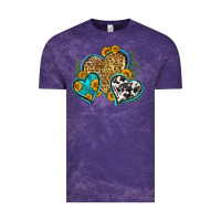 Cloud Purple leopard cowhide hearts Vintage Tee - Zillion Design Studio