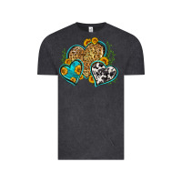 Vintage Black leopard cowhide hearts Vintage Tee - Zillion Design Studio