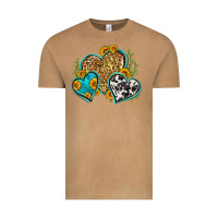 Vintage Camel leopard cowhide hearts Vintage Tee - Zillion Design Studio
