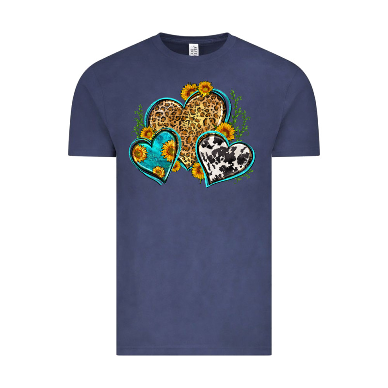 Leopard Cowhide Hearts Vintage Tee by Zillion Design Studio | Teevron