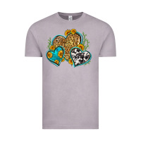Vintage Zinc leopard cowhide hearts Vintage Tee - Zillion Design Studio