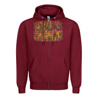 Burgundy cinco de mayo leopard glitter Zipper Hoodie - Artiststas