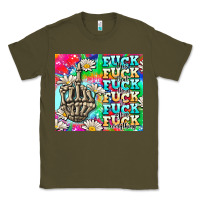 Army Green fuck everything skeletons Classic Tee - AdoDesignShop