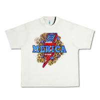 Pistachio Merica lightning bolt Urban Heavy Tee - Neo Western