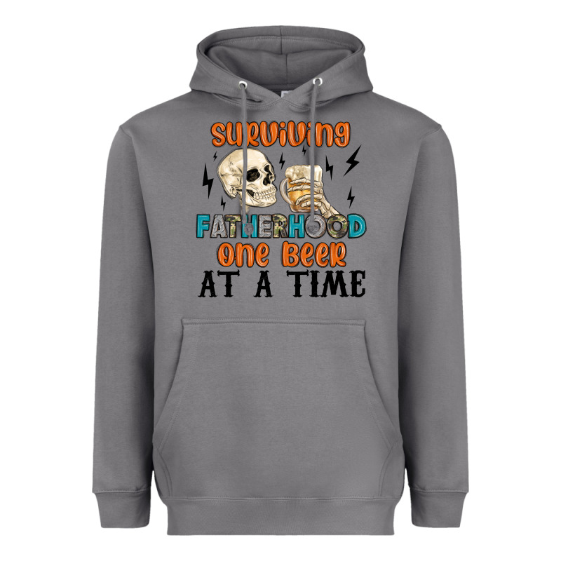 Surviving Fatherhood One Beer At A Time Heavyweight Hoodie by MaliasSmallBusiness | Teevron