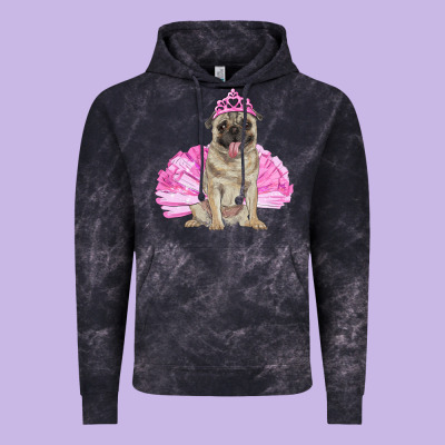 Vintage Hoodie balerina pug with tutu