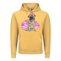 Vintage Mustard balerina pug with tutu Vintage Hoodie - RanaPortraitStore