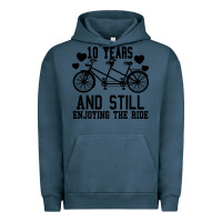 Pigment Midnight Navy 10 Years And Still Enjoying The Ride Urban Hoodie - Bettercallsaul